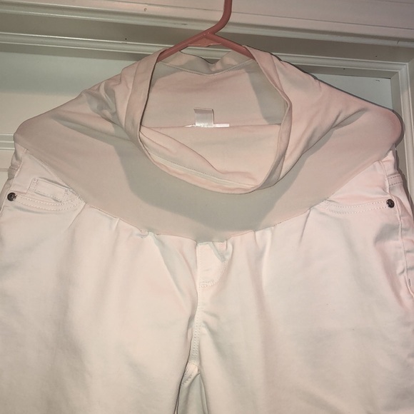 🤰Maternity White Crop Pants🤰 - Picture 4 of 14